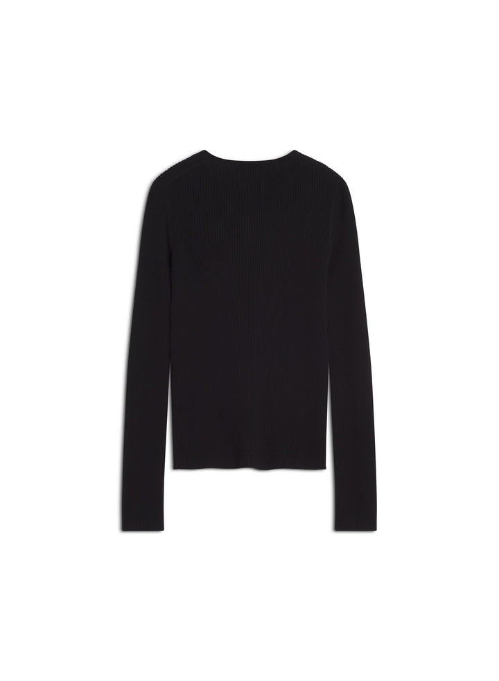 BABY FOX FINE RIB WOOL CARDIGAN