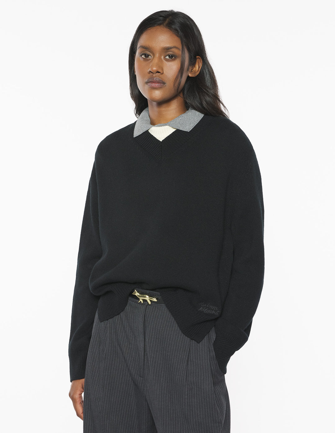 MERINO WOOL COMFORT V-NECK JUMPER