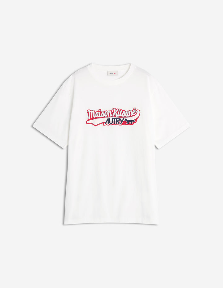 MAISON KITSUNÉ x AUTRY VARSITY TEE-SHIRT WHITE