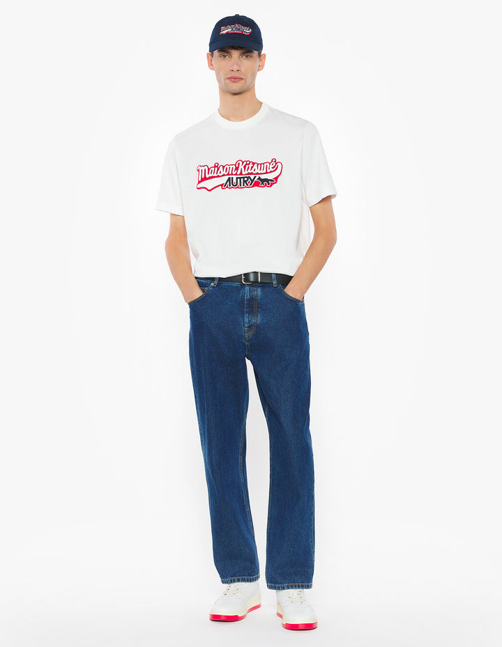 MAISON KITSUNÉ x AUTRY VARSITY TEE-SHIRT WHITE