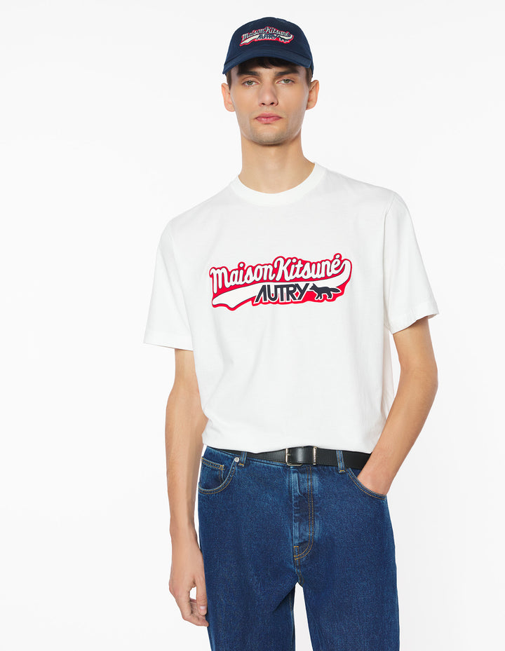 MAISON KITSUNÉ x AUTRY VARSITY TEE-SHIRT WHITE