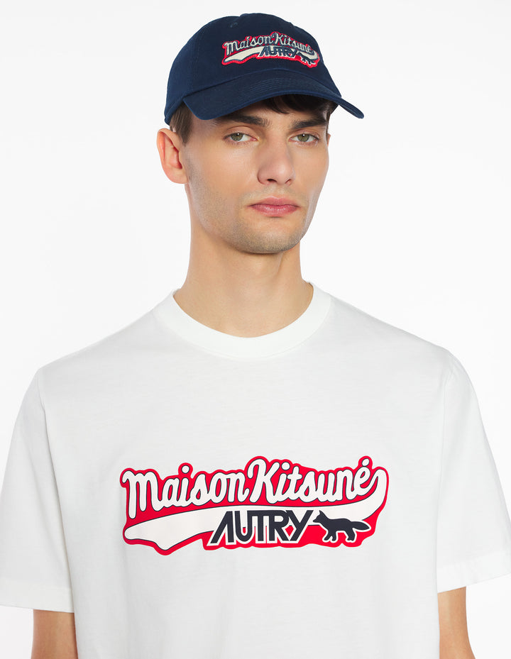 MAISON KITSUNÉ x AUTRY VARSITY TEE-SHIRT WHITE