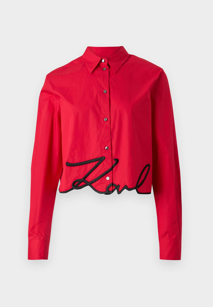 CROPPED KARL SIGNATURE SHIRT