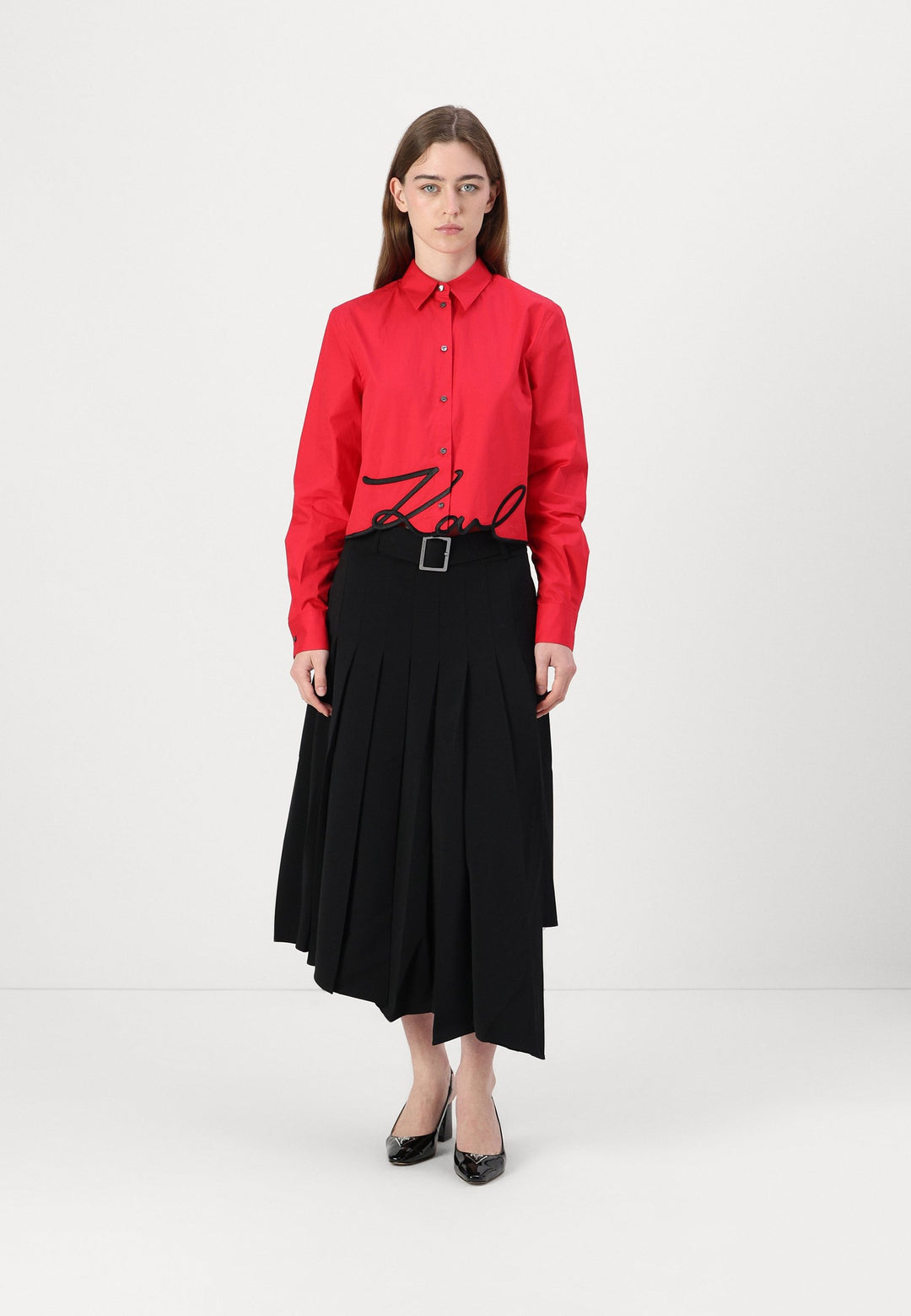 CROPPED KARL SIGNATURE SHIRT