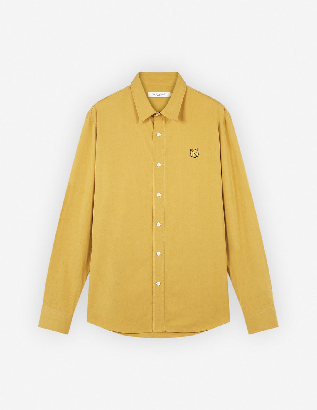 CASUAL SHIRT WITH BOLD FOX HEAD PATCH IN COTTON POPLIN