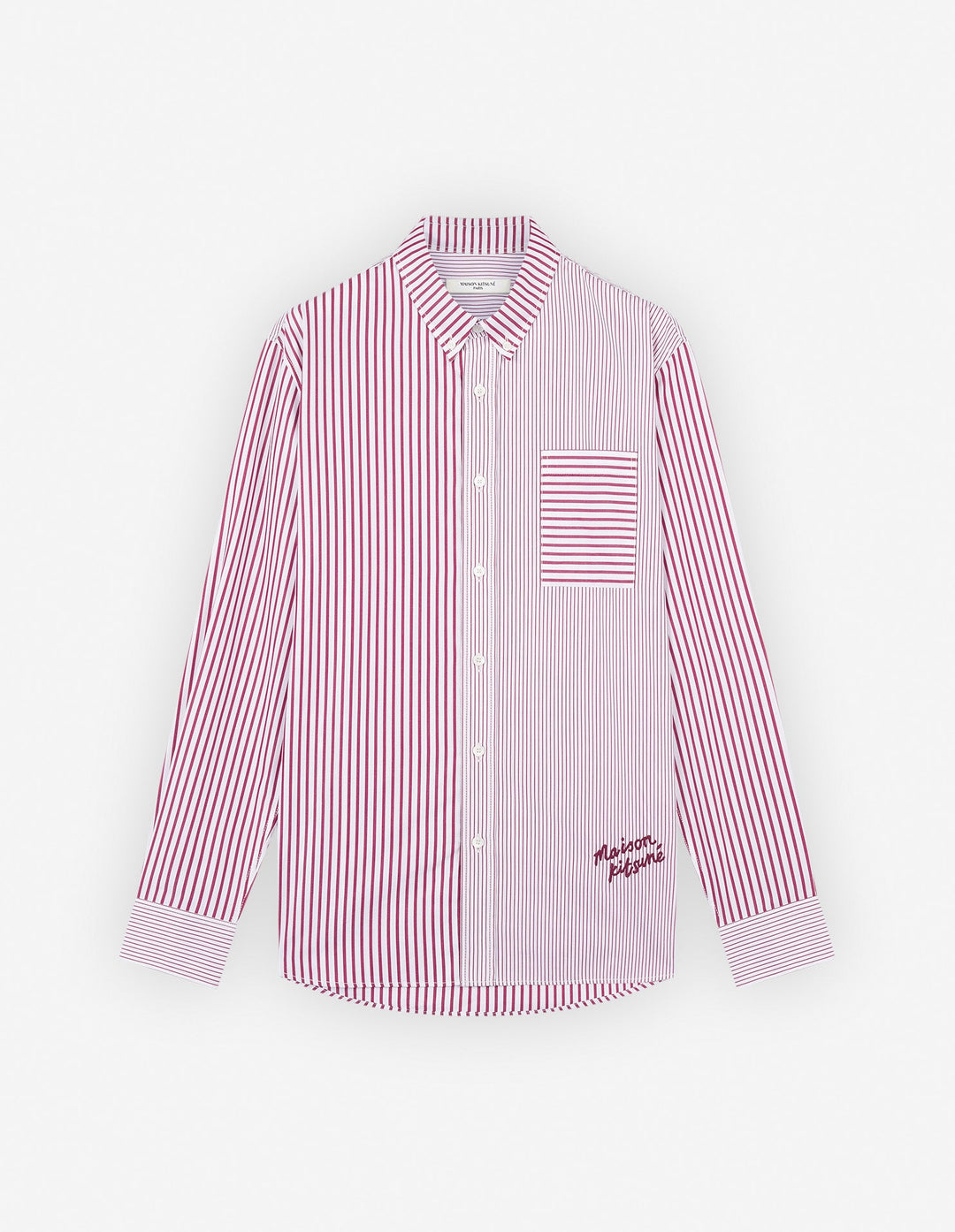 BD CASUAL SHIRT IN STRIPED COTTON WITH LOGO HANDWR