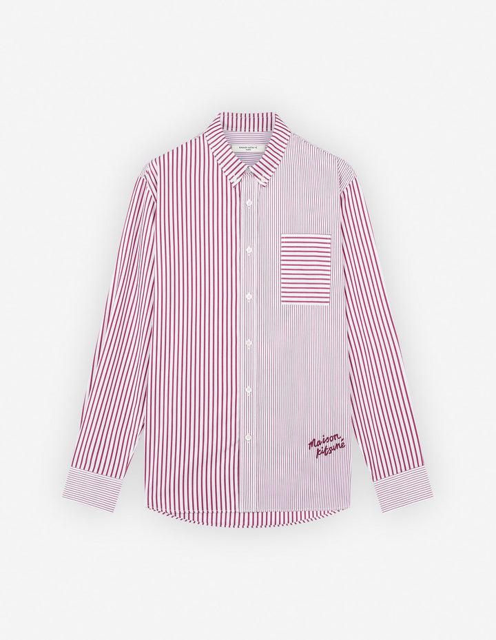 BD CASUAL SHIRT IN STRIPED COTTON WITH LOGO HANDWR