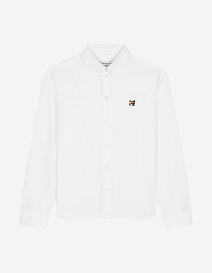 BUTTON-DOWN CLASSIC SHIRT WITH INSTITUTIONAL FOX HEAD PATCH IN OXFORD