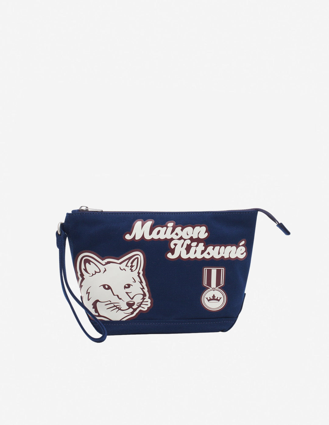 VARSITY PATCHES ZIPPED POUCH